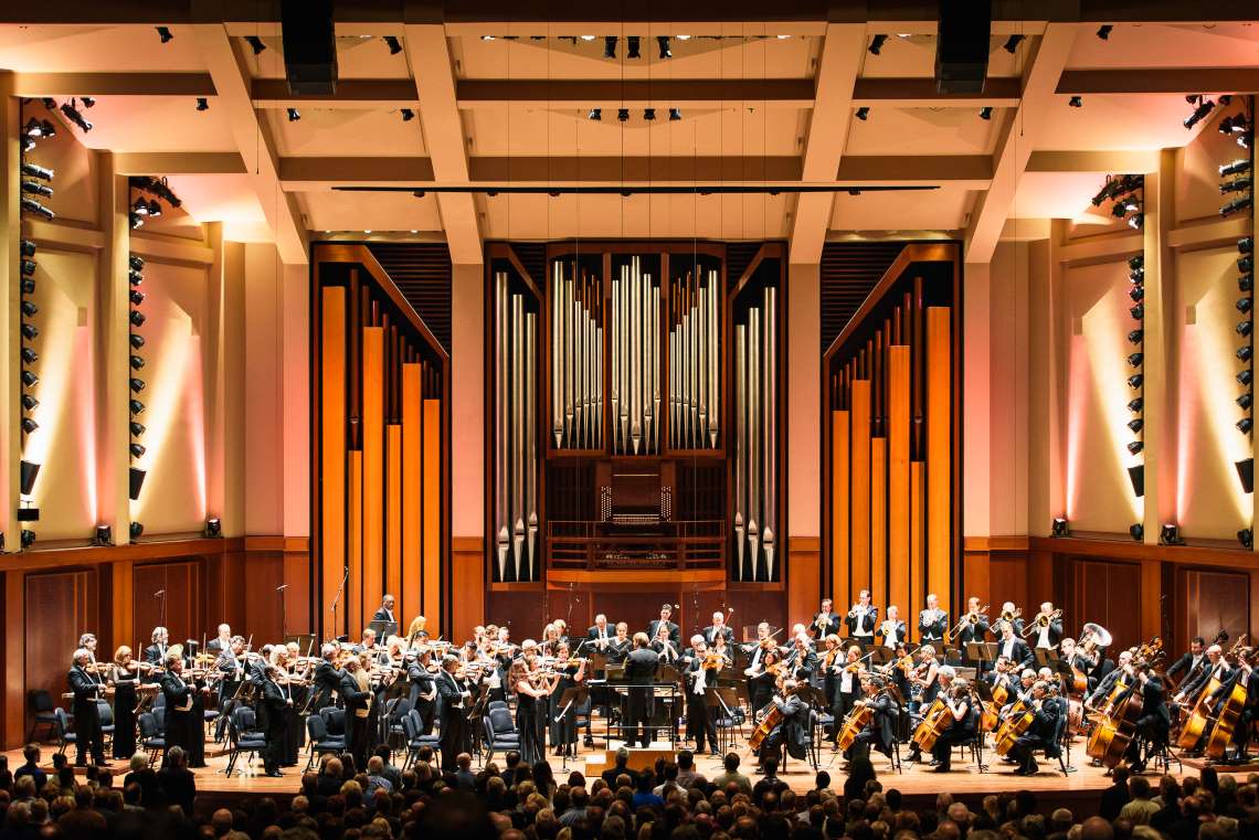 The Seattle Symphony performing