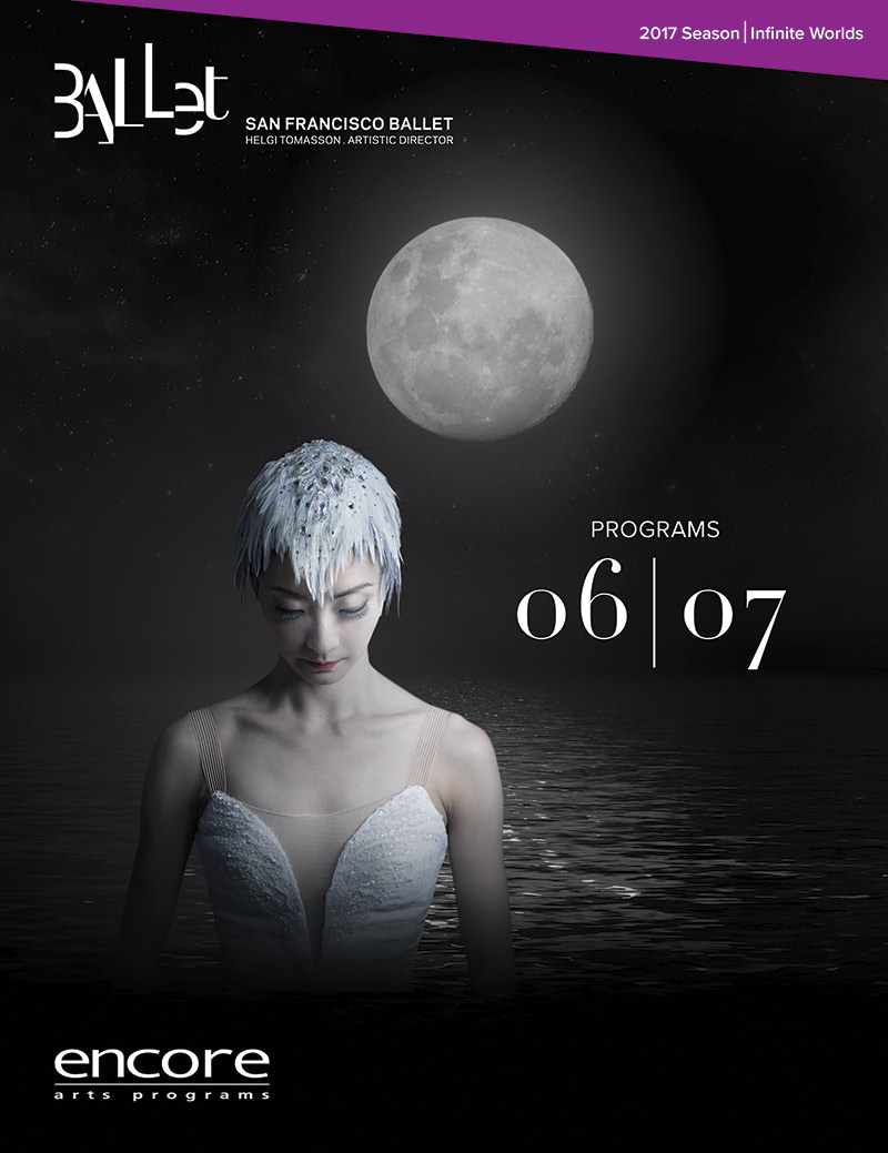 cover art for swan lake at san francisco ballet 2017