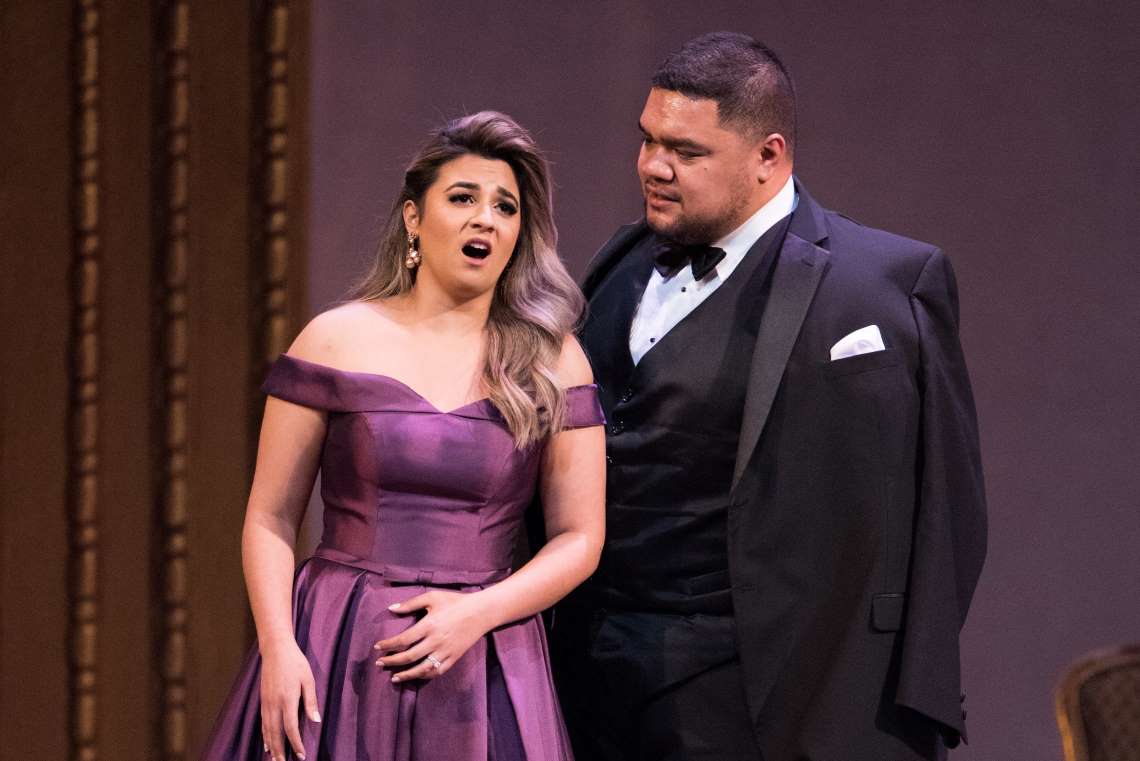 Amina Edris and Pene Pati in 2018 The Future is Now Adler Fellows Concert.