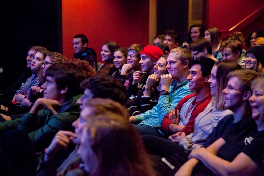 Students at a performance of 'Vietgone' at Seattle Rep.