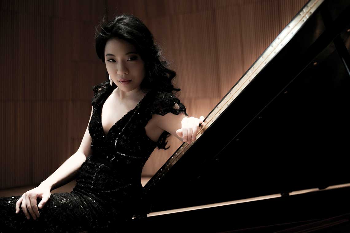 pianist Joyce Yang at the piano
