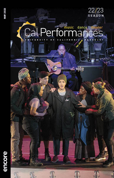 Octavia Butler's Parable of the Sower on the cover of Cal Performances May 2023
