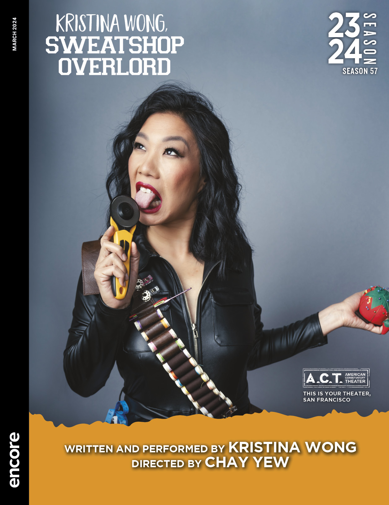 Kristina Wong, Sweatshop Overlord, 2024, American Conservatory Theatre