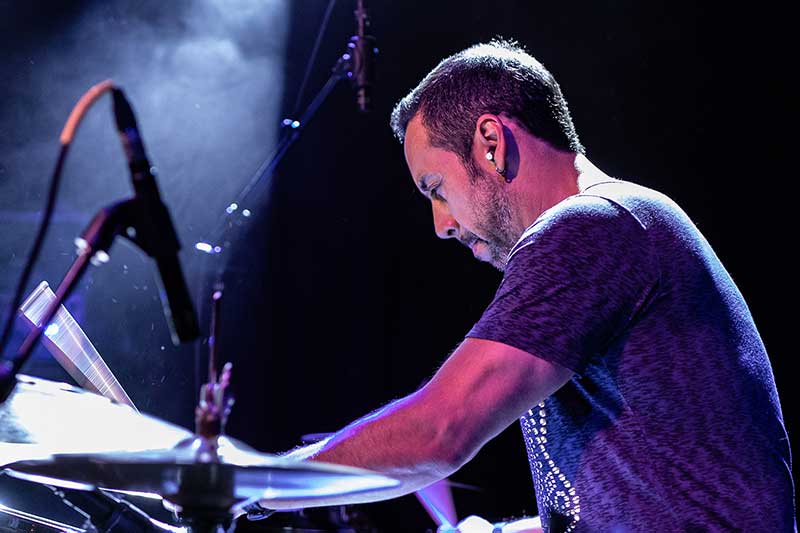 Antonio Sanchez plays the drums