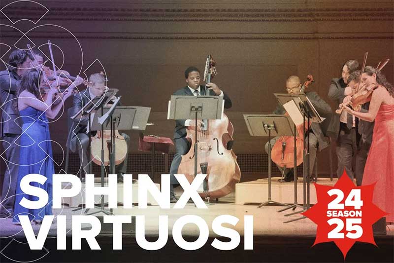 The members of Sphinx Virtuosi orchestra plays their instruments on stage